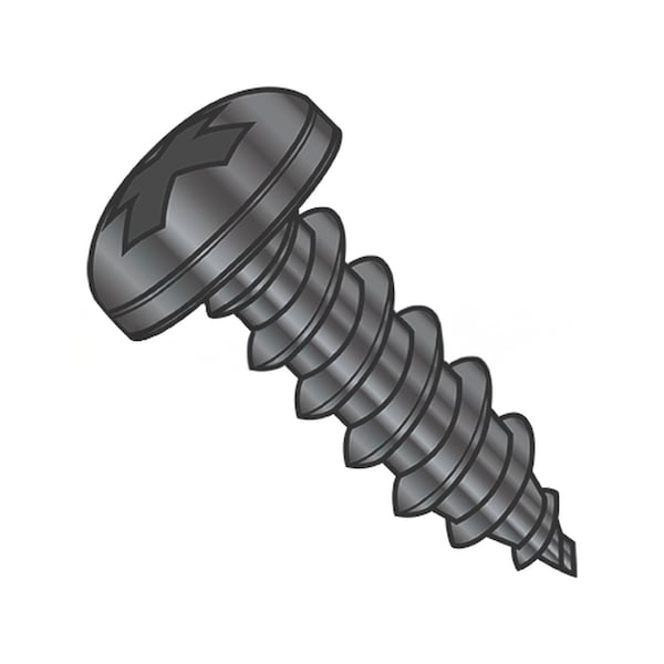 Usa Industrials Self-Drilling Screw, #2-32 x 3/4 in, Black Oxide 18-8 Stainless Steel Pan Head Phillips Drive BULK-SCRW-13272 - main